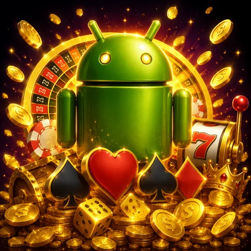 Plataforma de cassino rodando em um celular Android com menu de jogos aberto